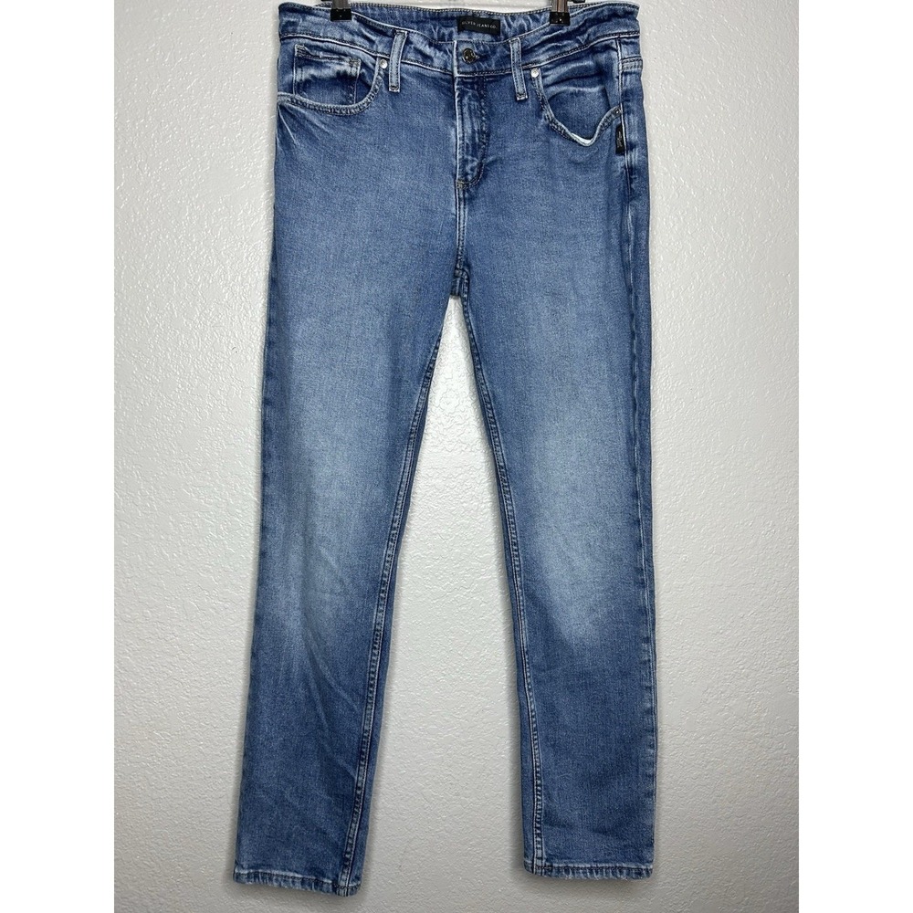 Silver Jeans Beau Girlfriend Slim Leg Medium Wash Stretch Denim Size 28X28.5